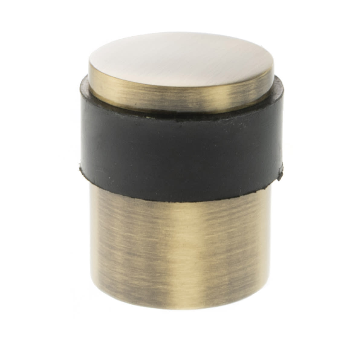 Cylinder Floor Door Stop - 38.5 x 35mm - Antique Brass