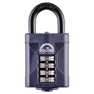 Combination All Weather Padlock - 50mm Body - 22 x 26mm Shackle - Blue