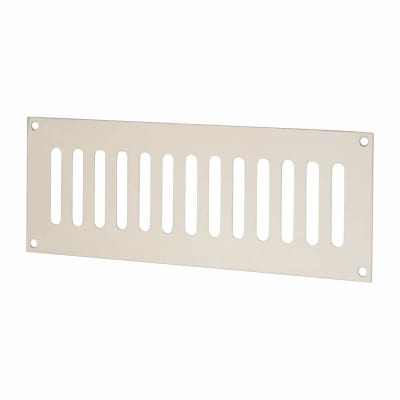 Plain Slotted Vent - 242 x 89mm - 4800mm² Free Air Flow - Polished Stainless Steel
