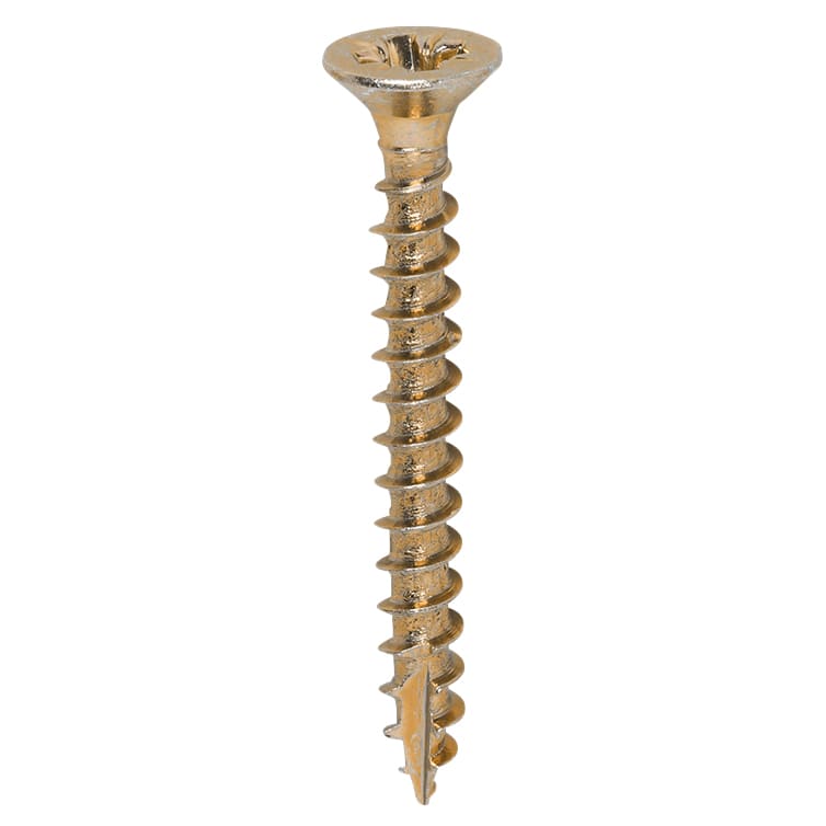 Classic Pozi Countersunk Wood Screws - 3.5 x 30mm - Yellow Zinc - Pack of 200