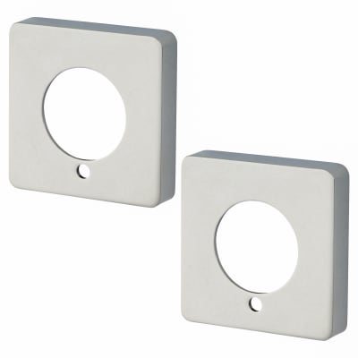 Square Privacy Rose Cover - Polished Chrome