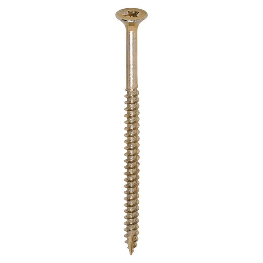 Classic Pozi Countersunk Wood Screws - 6.0 x 100mm - Yellow Zinc - Pack of 100