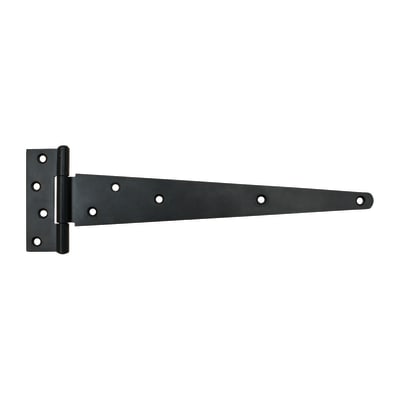 Heavy Duty Gate/Door Tee Hinge - 400 x 40mm - Black Powder Coated - Pair