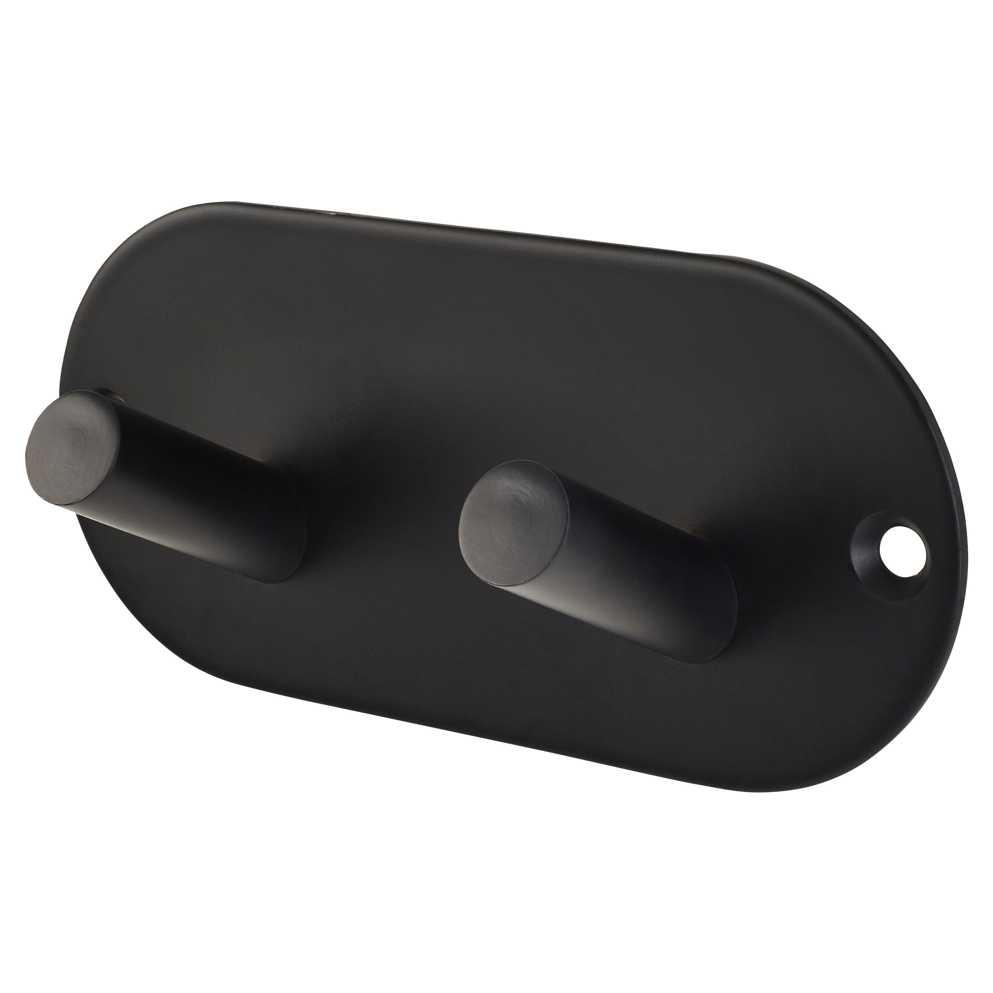 Radius Horizontal Hook Plate - 94 x 46mm - 2 Hooks - Matt Black