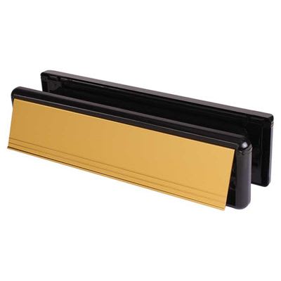 Seal Letter Plate - 304 x 70mm - Door Thickness 40-80mm - Gold