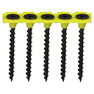 Collated Coarse Thread Drywall Screws - 3.5 x 45mm - Black Phosphate - Pack of 1000