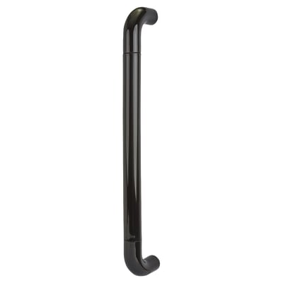 Ebony Black Nylon D-Bar Door Pull Handle - Bolt Fix - 600mm c/c