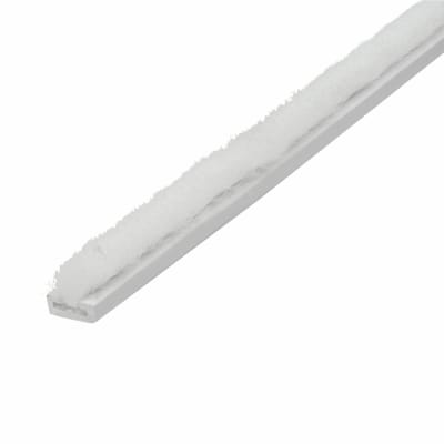Sash Window Plain Pile Carrier - 2200mm Length - 4.5mm Pile - White