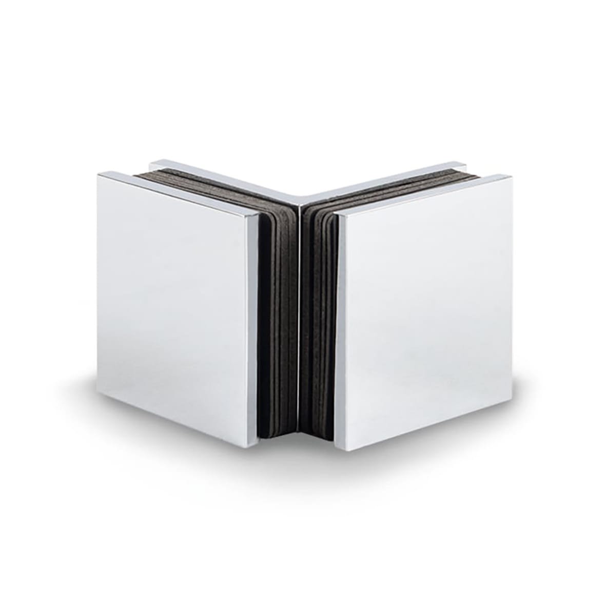 Bilbao Small Glass to Glass Clamp - 90° - 8-12mm Glass - Polished Chrome