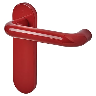 Rouge Red Nylon Steel Core Safety Latch Door Handles - Paris Range - 165 x 46mm
