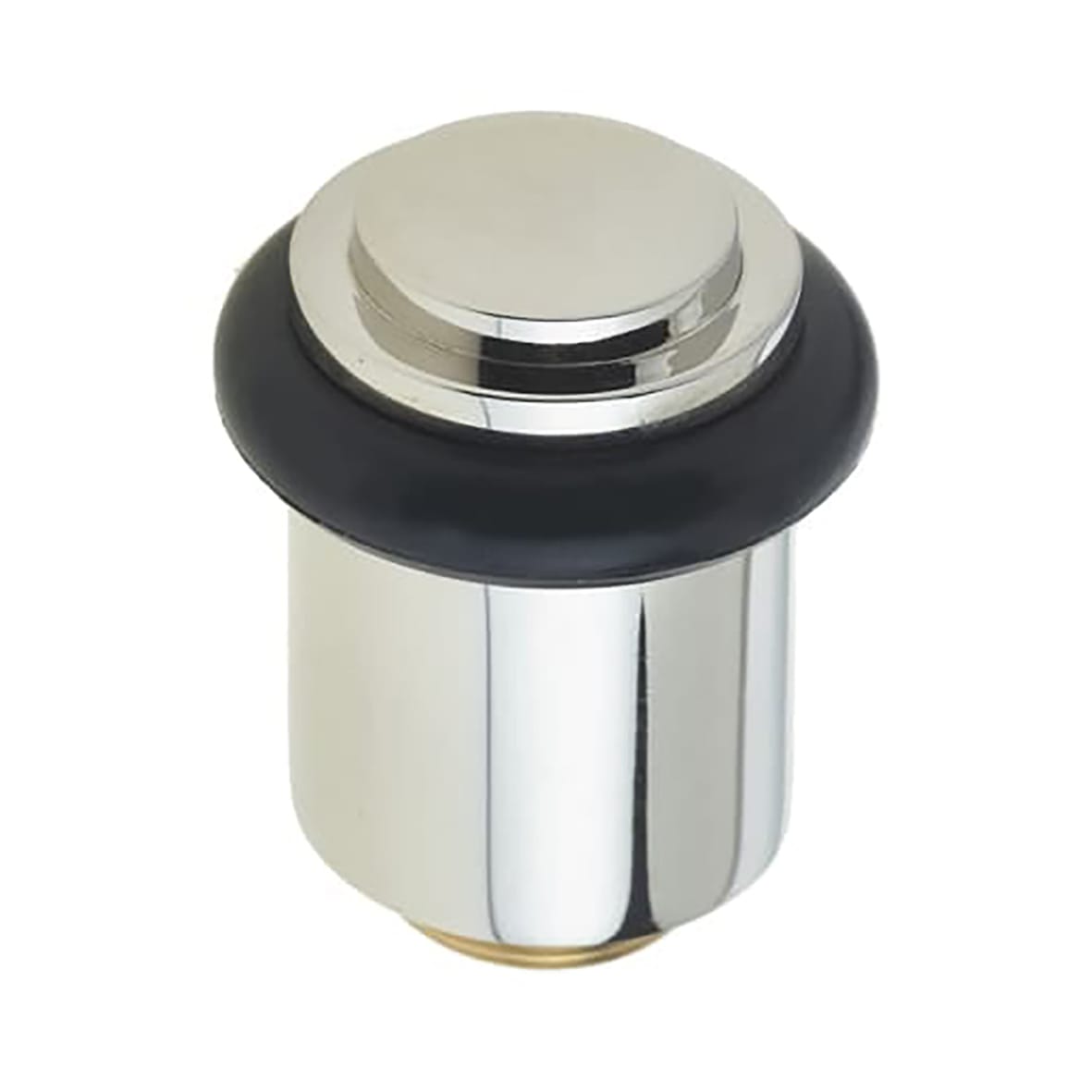 Stepped Floor Door Stop - 40 x 38mm - Polished Nickel