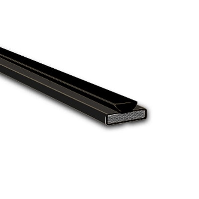 Fire & Smoke Intumescent Strip - - 15 x 4 x 2100mm with Brush - Black - Pack of 10