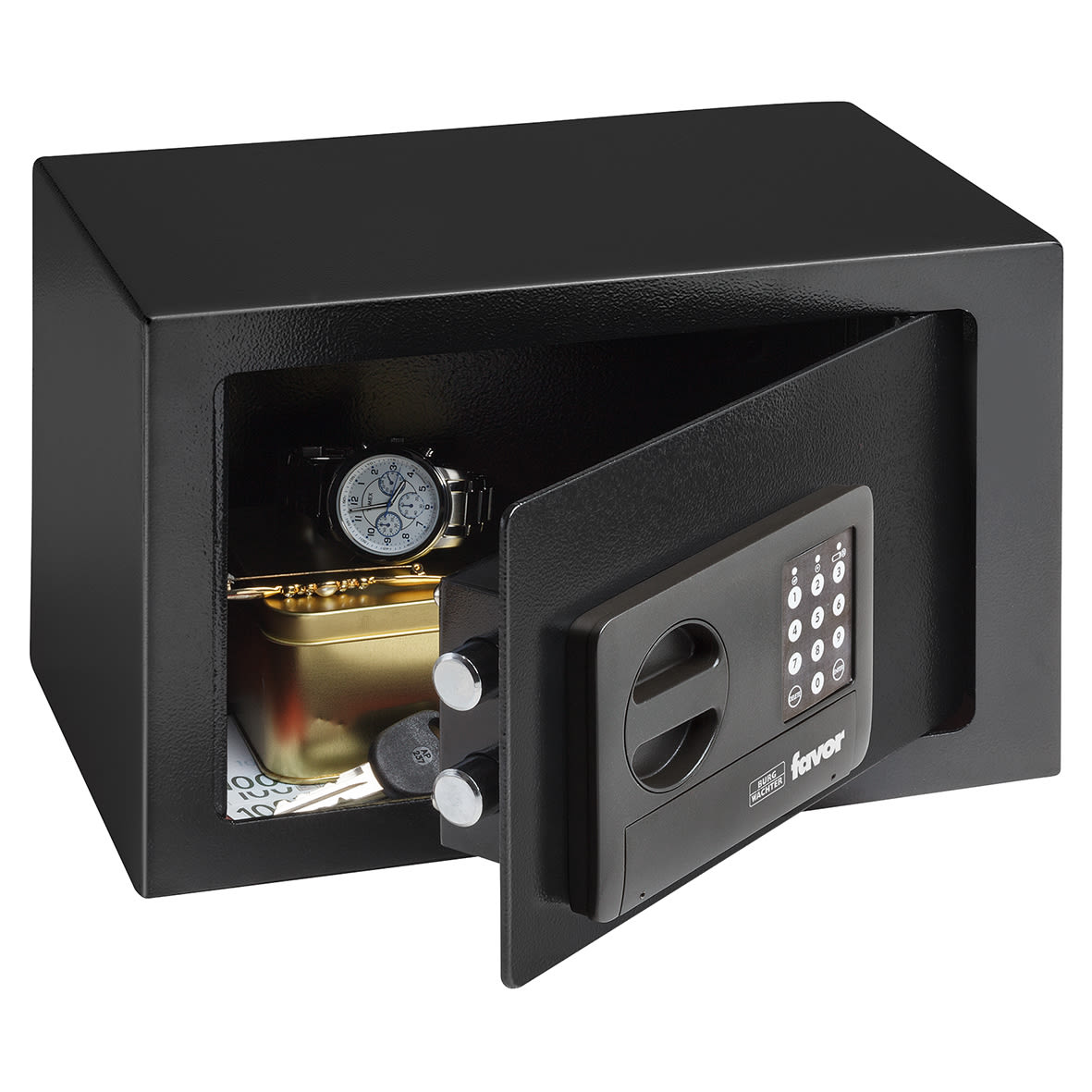 Favor S3E Safe 3 - 200 x 310 x 200mm - Keypad - Matt Grey