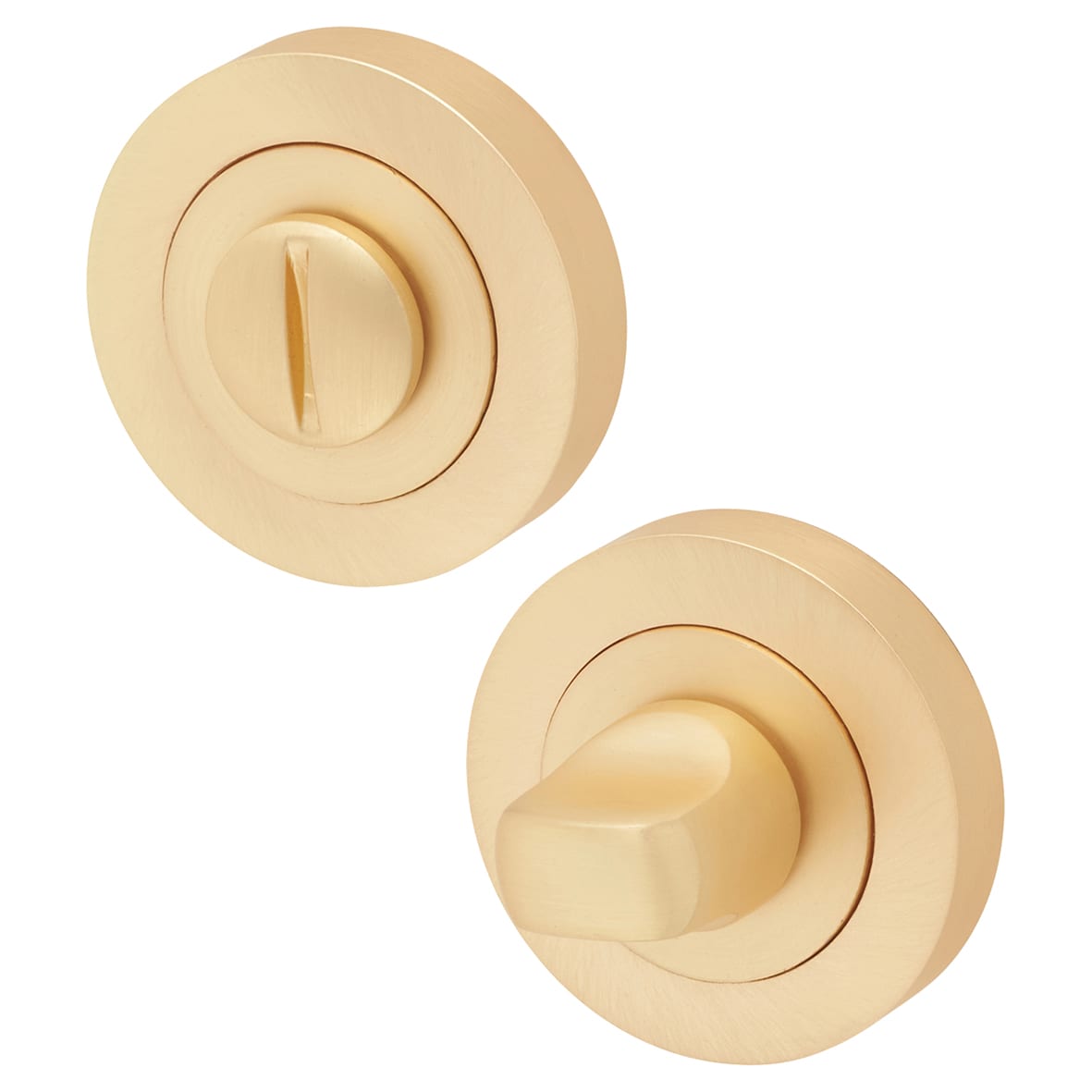 Bathroom Turn & Release - 50mm Diameter - Satin Brass