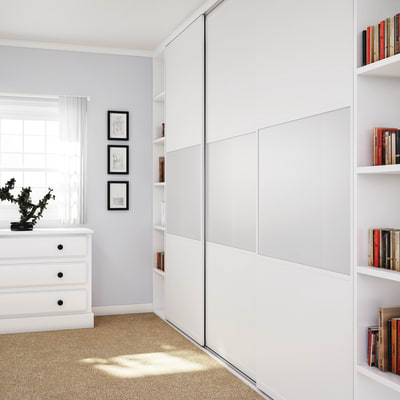 Straight Sliding Wardrobe Door Kit - 2000mm Track - 50kg Max Door Weight