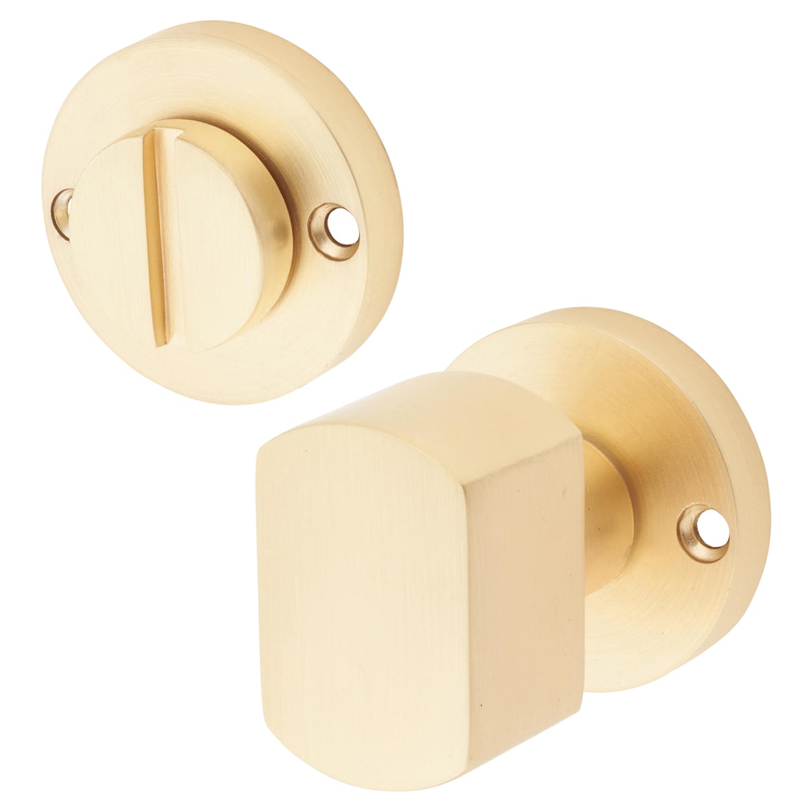 Bathroom Turn & Release - 32mm Diameter - Satin Brass