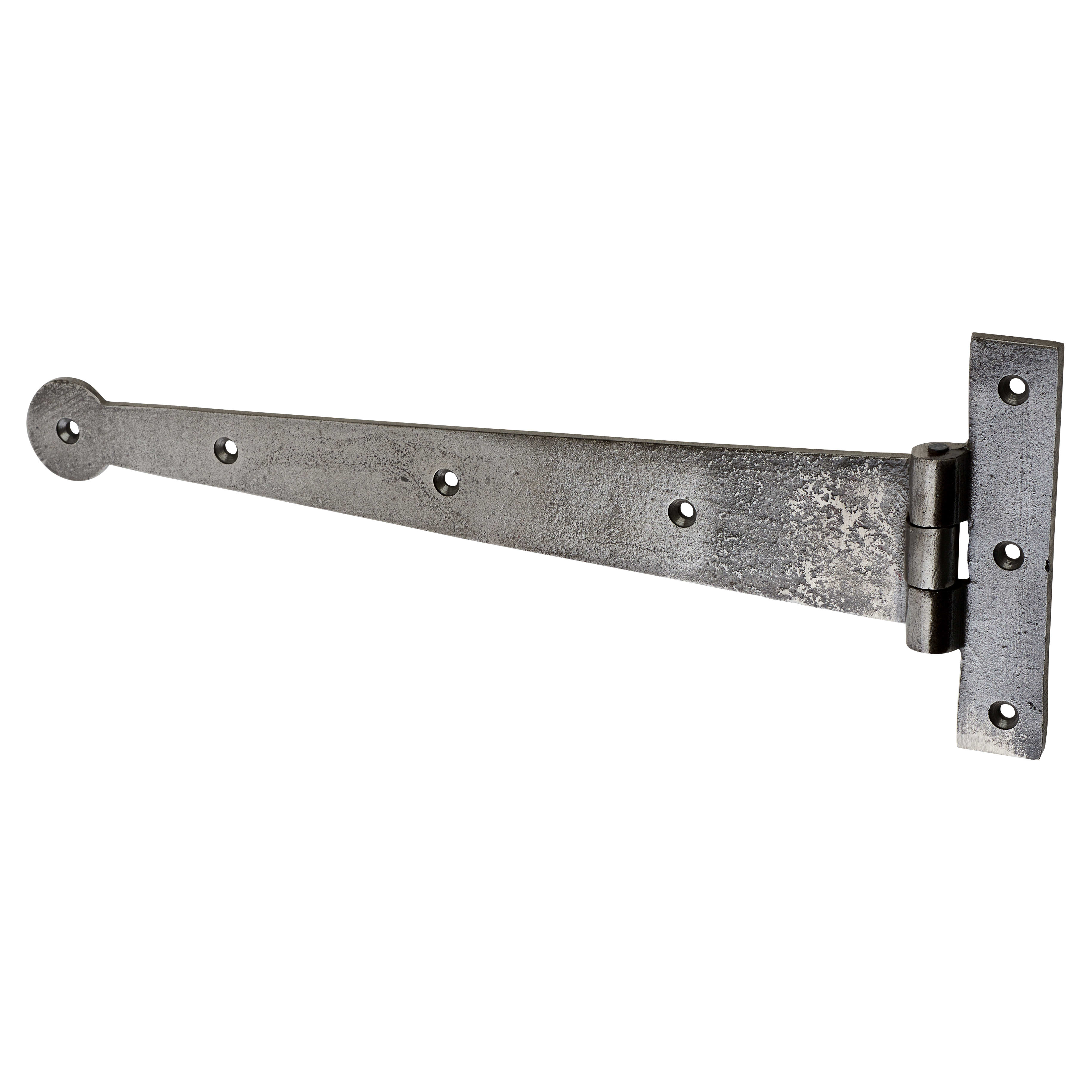 Medium Duty Gate/Door Tee Hinge - 304 x 110mm - Polished Iron - Pair