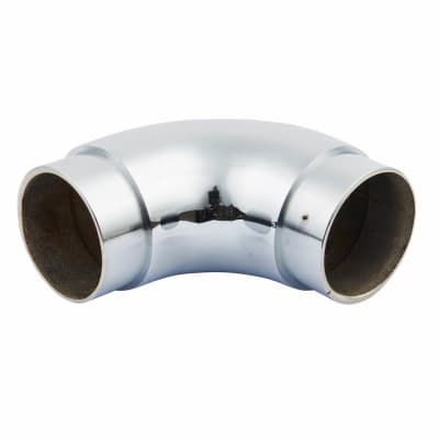 51mm Solid Brass 90° Bar Rail Elbow - Polished Chrome