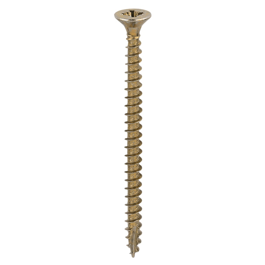 Classic Pozi Countersunk Wood Screws - 4.0 x 55mm - Yellow Zinc - Pack of 200