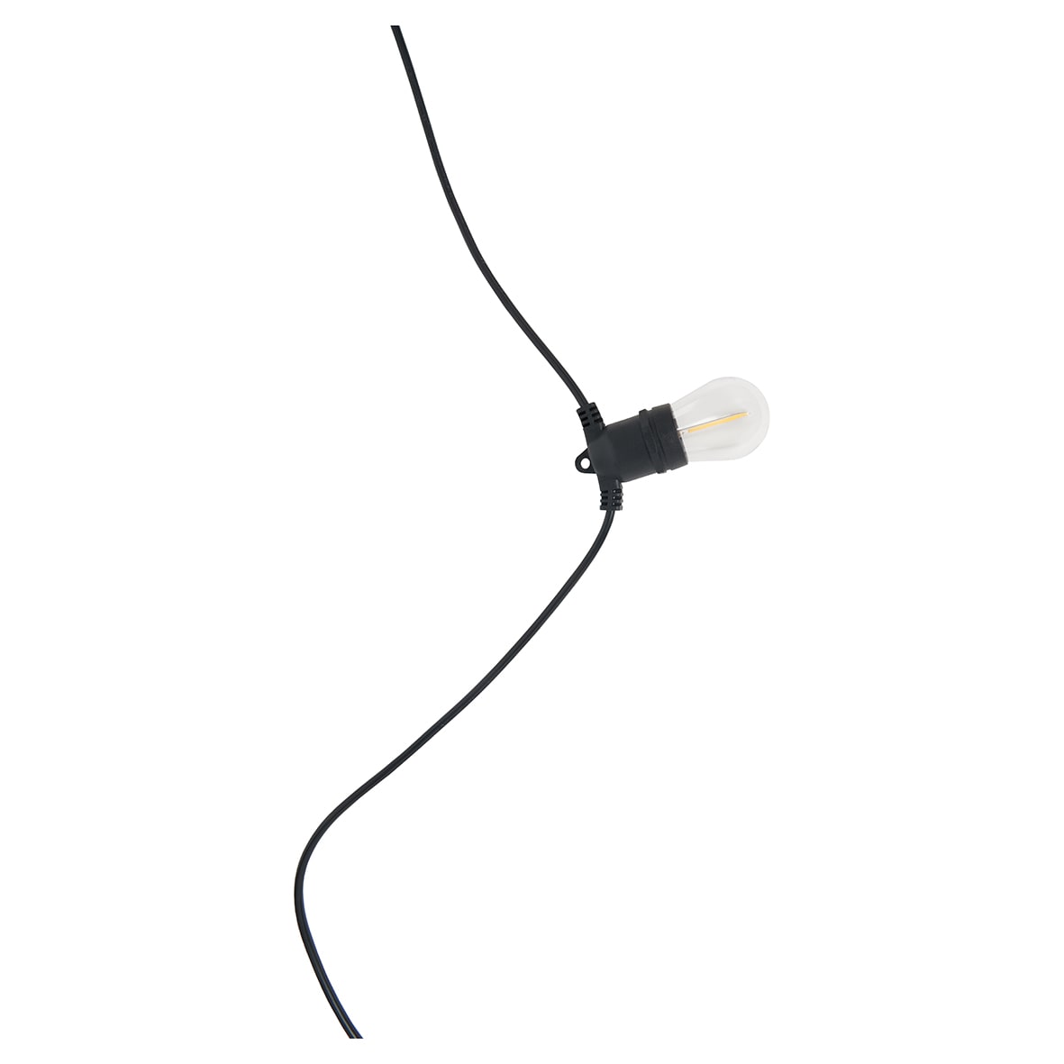 Forum Zink Wye LED 10 Solar Golf Ball Bulb Garden Festoon Lights - IP44 - 2700K Warm White - Clear