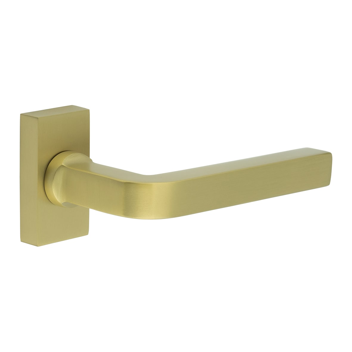 Satin Brass uPVC Multipoint Door Handles on Rectangular Rose - CR-104 Range 260691P