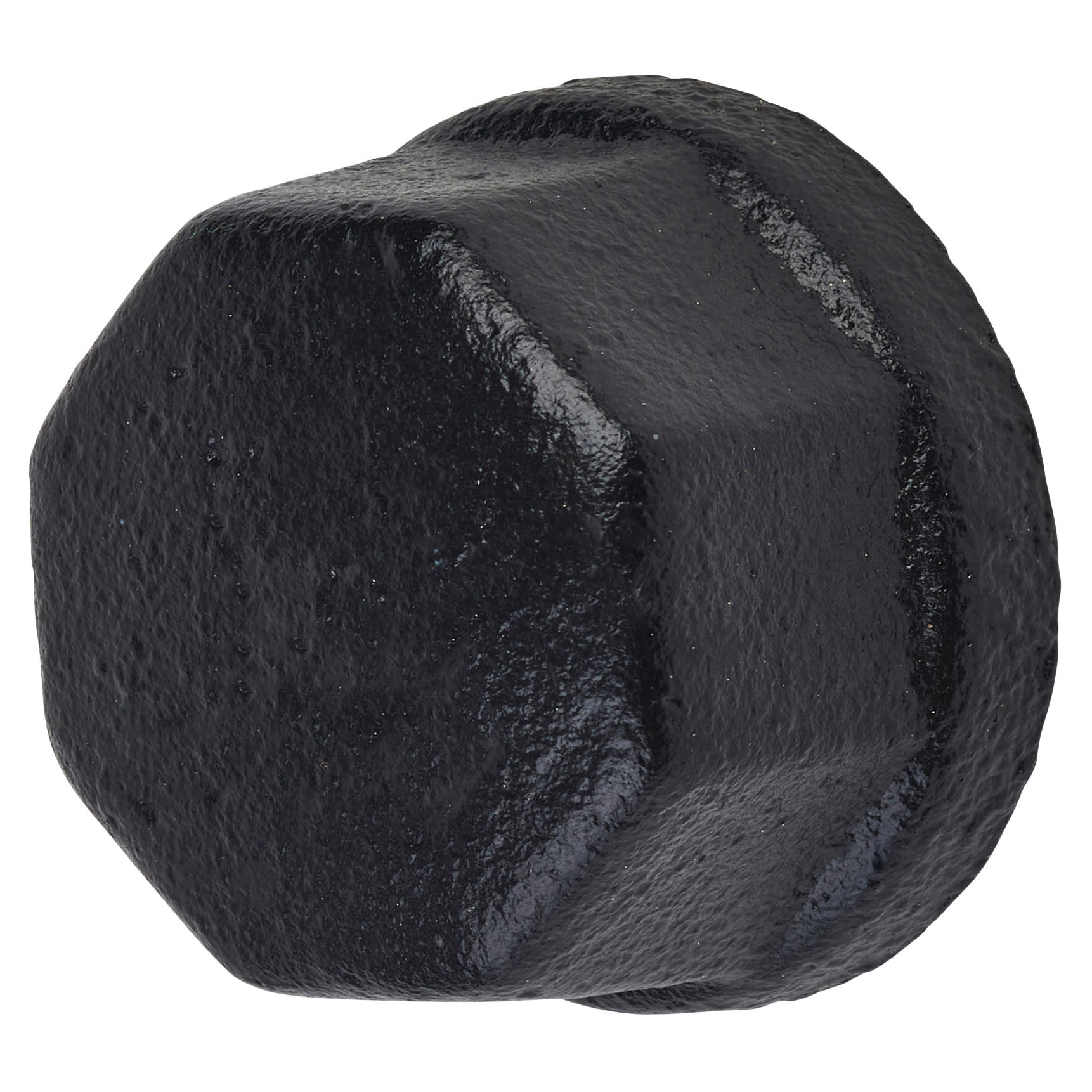1/2" Pipe Shelving Iron End Cap - 26mm Diameter - Black