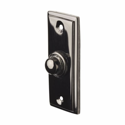 Black Nickel Rectangular Bell Push - 83 x 33mm
