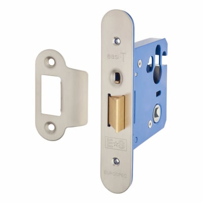 Architectural Nightlatch - 76mm Case - 57mm Backset - Radius - Satin Stainless Steel