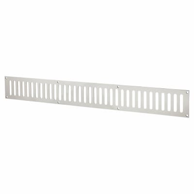 Plain Slotted Vent - 600 x 76mm - 11590mm² Free Air Flow - Polished Stainless Steel