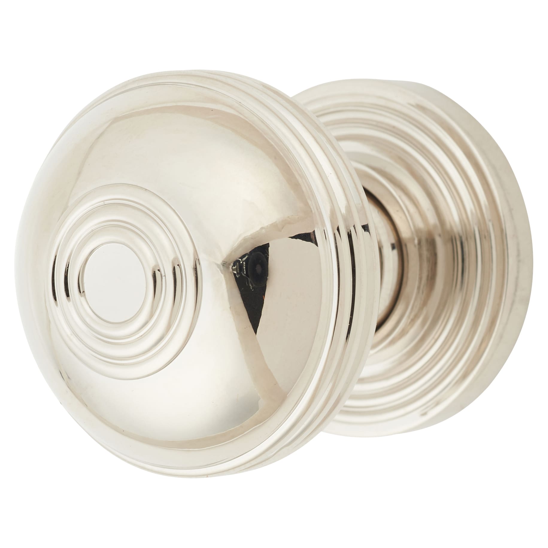 Prestbury Round Cabinet Knob - 38mm Diameter - Polished Nickel