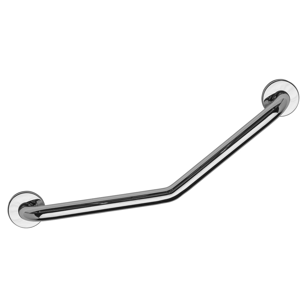 32mm Stainless Steel Angled Grab Rail Chrome - 600mm Length - Polished Chrome