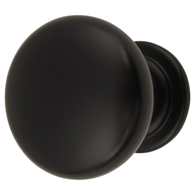 Domed Round Cabinet Knob - 30mm Diameter - Matt Black