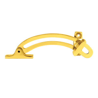Marcus Locking Quadrant Stays - 155mm Length - 114mm Throw - Polished Brass
