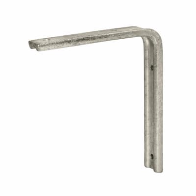 Fluted Steel Angle Shelf Bracket - 150 x 125mm - Galvanised - Pack of 5