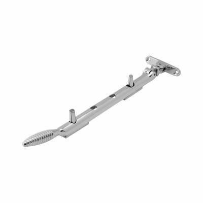 Reeded Casement Window Stay - 10"/250mm Length - Polished Chrome