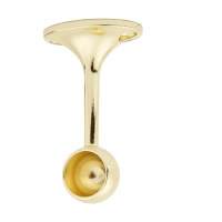 19mm Hanging Rail End Bracket - Polished Brass - Pack of 2