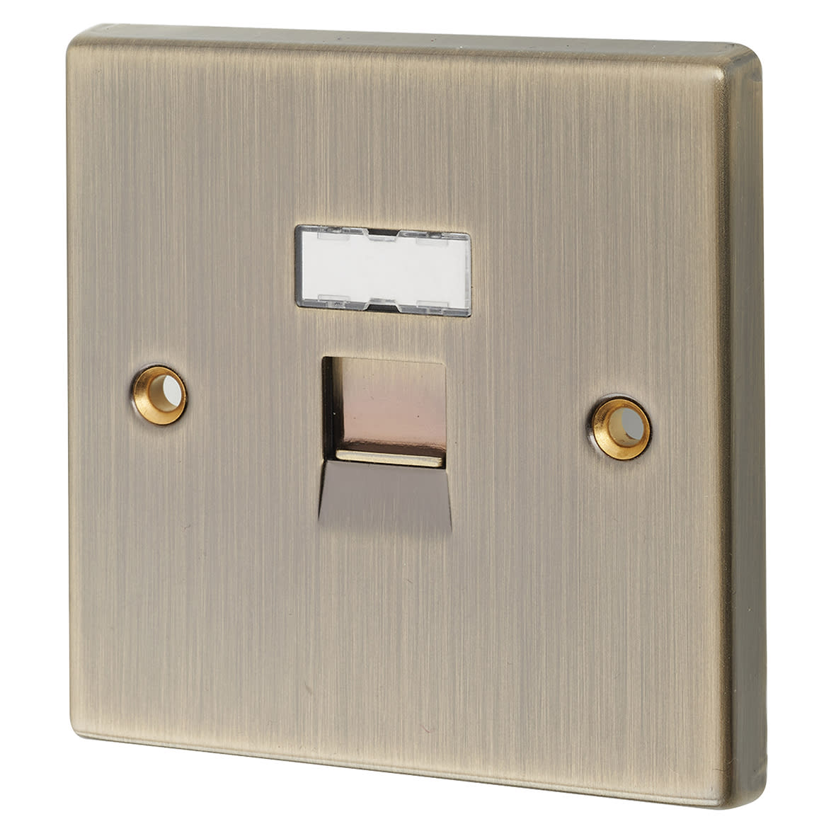 1 Gang Data Socket - Antique Brass