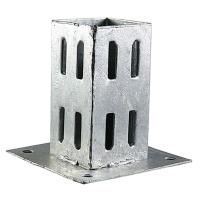 Bolt Down Fence Post Shoe - Quick Fit - 75 x 75mm - Galvanised