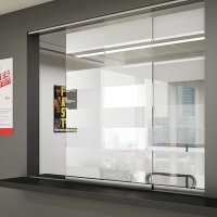 Glatt II Sliding Glass Door Kit - 1250mm Track - 6mm Glass Doors - 20kg Max Door Weight
