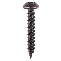 Blackjax Pozi Round Head Wood Screws - 6 x 3/4" - Exterior Black Organic - Pack of 200