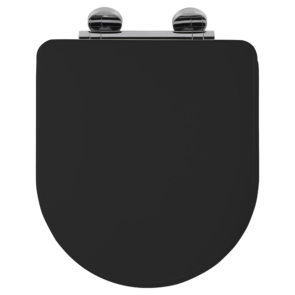 Iseo Flexi-Fix Soft Close Wooden Toilet Seat - Matt Black