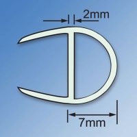 Clear PVC Shower Seal - Bubble Seal - Suits 8mm Glass