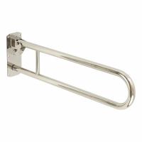 Hinged Support Grab Rail - 800 x 200mm - Polished Stainless Steel