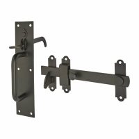 Heavy Duty Suffolk Gate Thumb Latch - 204 x 43mm - Black Galvanised