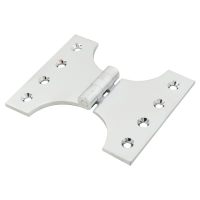 Heavy Duty Parliament Hinge - 102 x 75 x 125mm - Polished Chrome - Pair