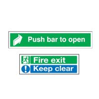 Fire Exit Door Sign Pack - Rigid Plastic
