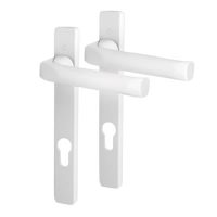 113/366M White Aluminium uPVC Multipoint Door Handles - 92mm c/c - London Range