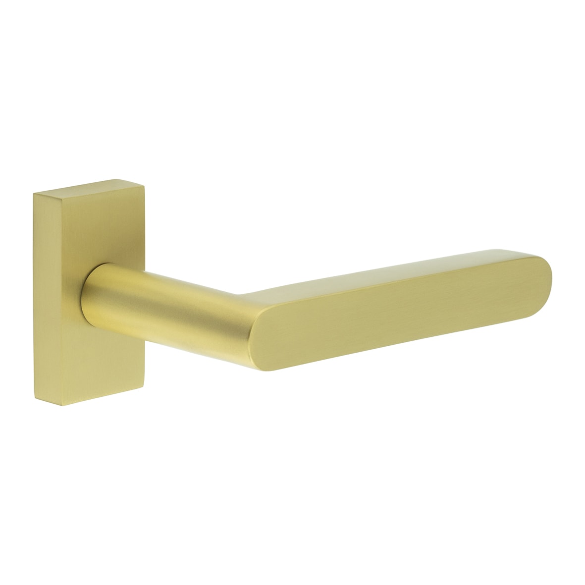 Satin Brass uPVC Multipoint Door Handles on Rectangular Rose - CR-101 Range