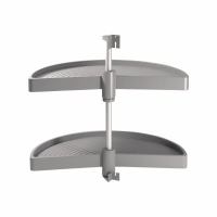 1/2 Tray Carousel Set - Cabinet Width 900mm - Grey Plastic