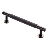 12.5mm Lines T-Bar Cabinet Pull Handle - 128mm Centres - Matt Black
